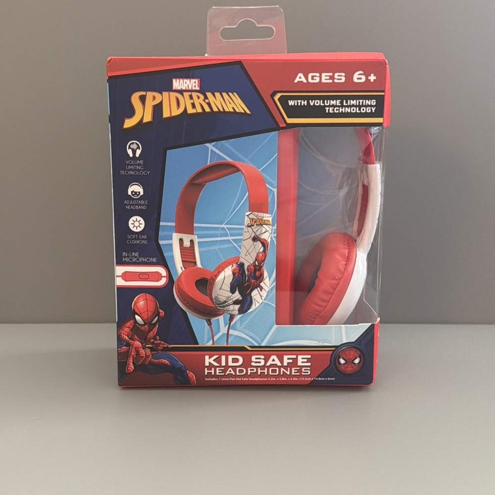 New-SPIDER-MAN Kid Safe Headphones! With Volume Limiting Technology #HP-0062